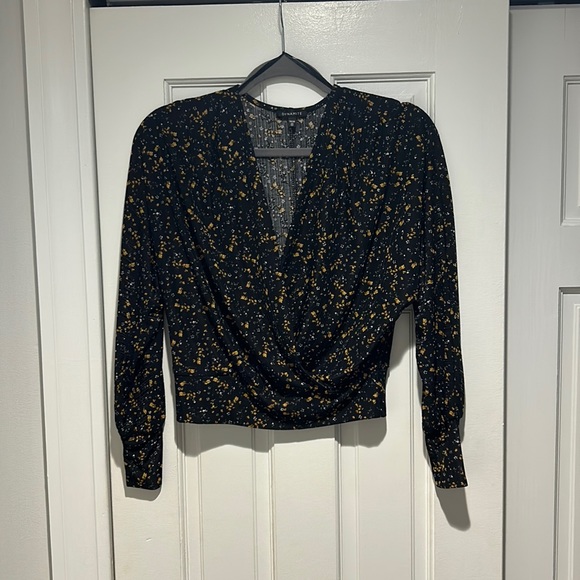 Tops - Dynamite Long sleeve Silky Wrap Blouse - XS